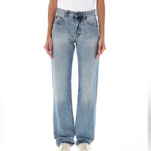 Saint Laurent Sky Blue Straight Leg Jeans